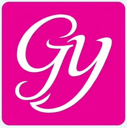 Genuine Yogesh logo featuring white GY script on a vibrant pink background for IPL-inspired cricket apparel and t-shirts